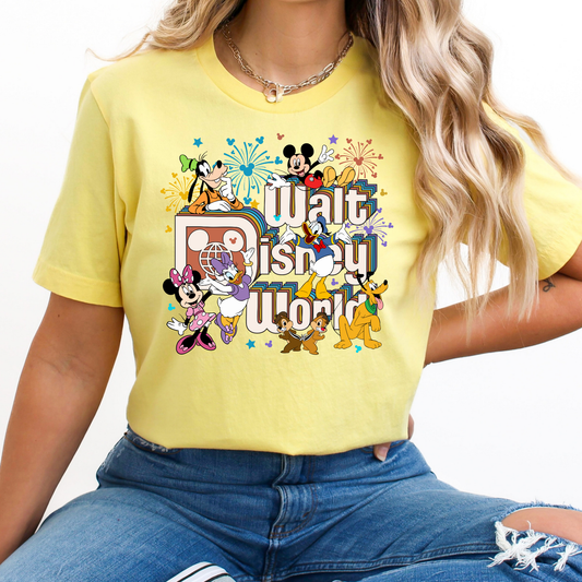 Walt Disney World w/ Characters Full Color DTF Transfer