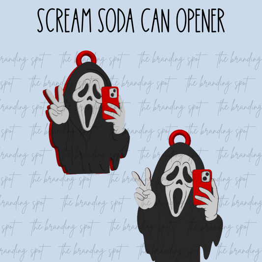 Scream Soda Can Tab Opener Keychain