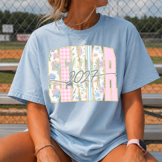 Floral Senior 2027 Full Color DTF Transfer