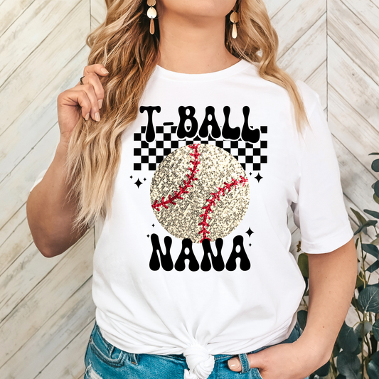 Tball Nana (Faux Glitter) Full Color DTF Transfer