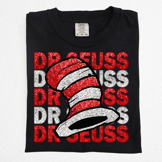 Dr. Seuss (Faux Glitter) (Read Across America Day) Full Color DTF Transfer