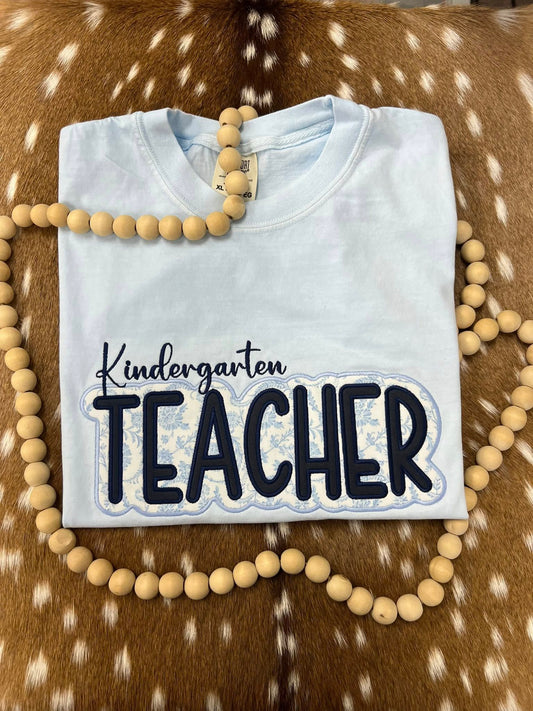 Grade Teacher Applique Embroidered Sweatshirt/T-Shirt