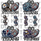 GO Team (ALL N*L TEAMS) Faux Rhinestone Helmet Full Color DTF Transfer