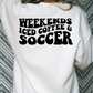 Weekends Iced Coffee and Soccer Full Color DTF Transfer