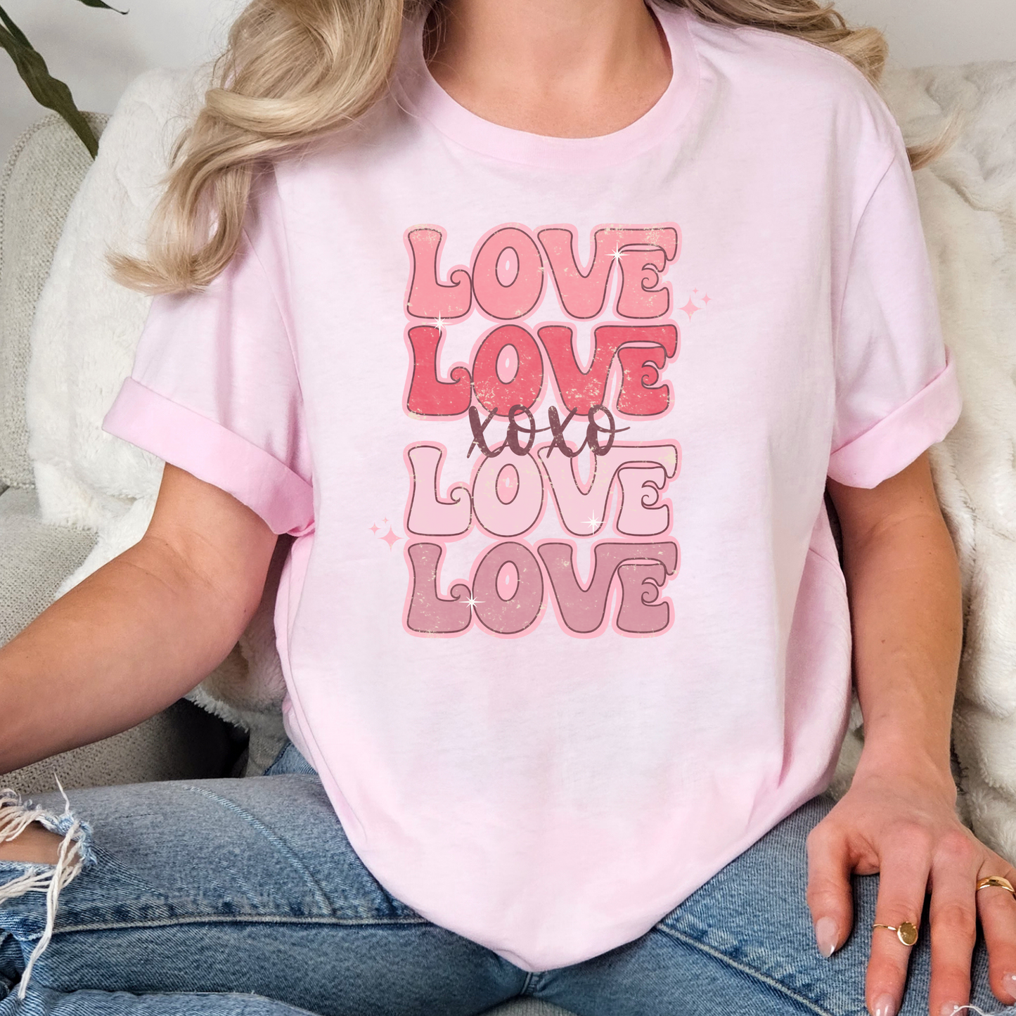 Love (Repeat) XOXO Full Color DTF Transfer