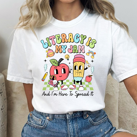 Literacy Is My Jam Full Color DTF Transfer