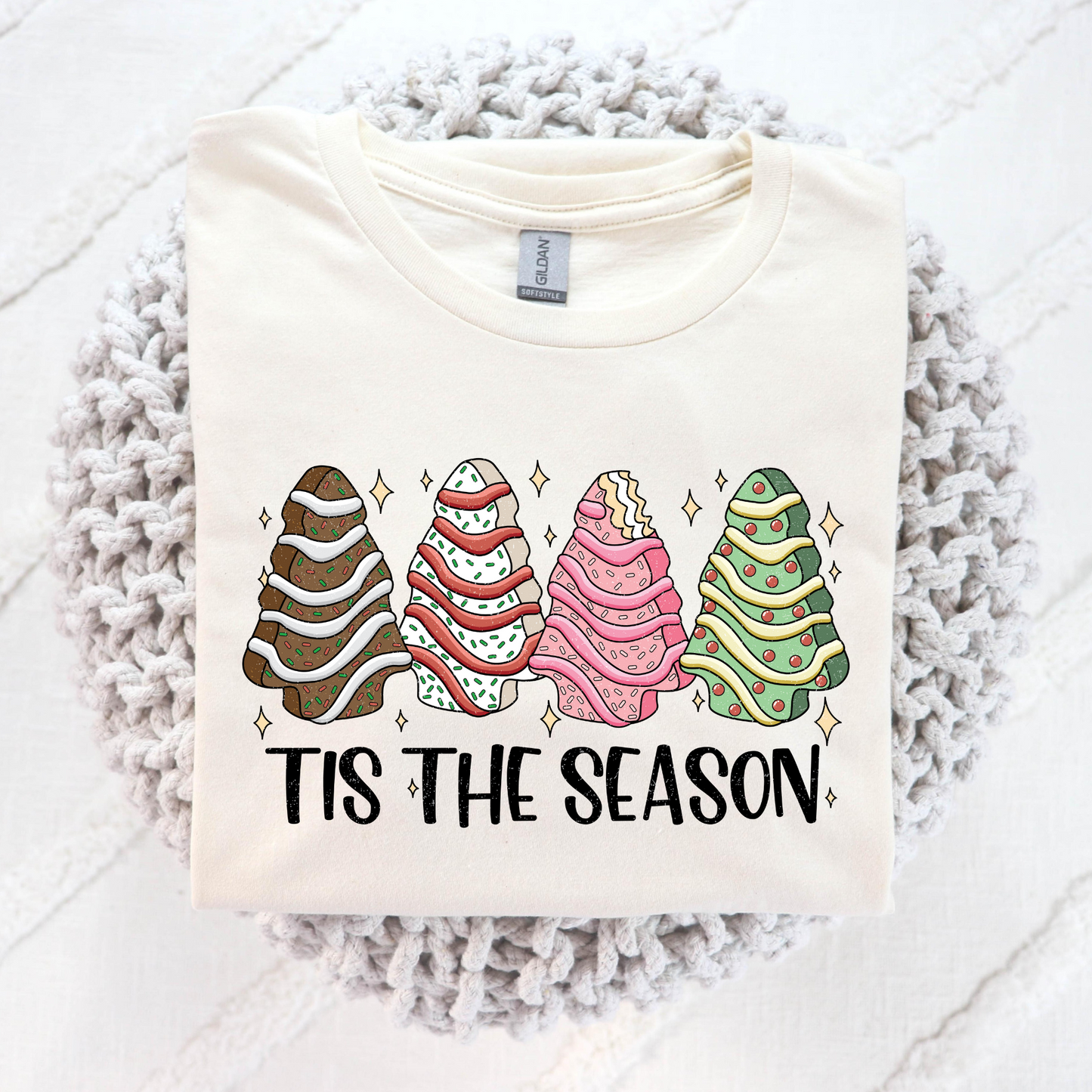 Tis The Season (Multi Color Christmas Cake) Full Color DTF Transfers