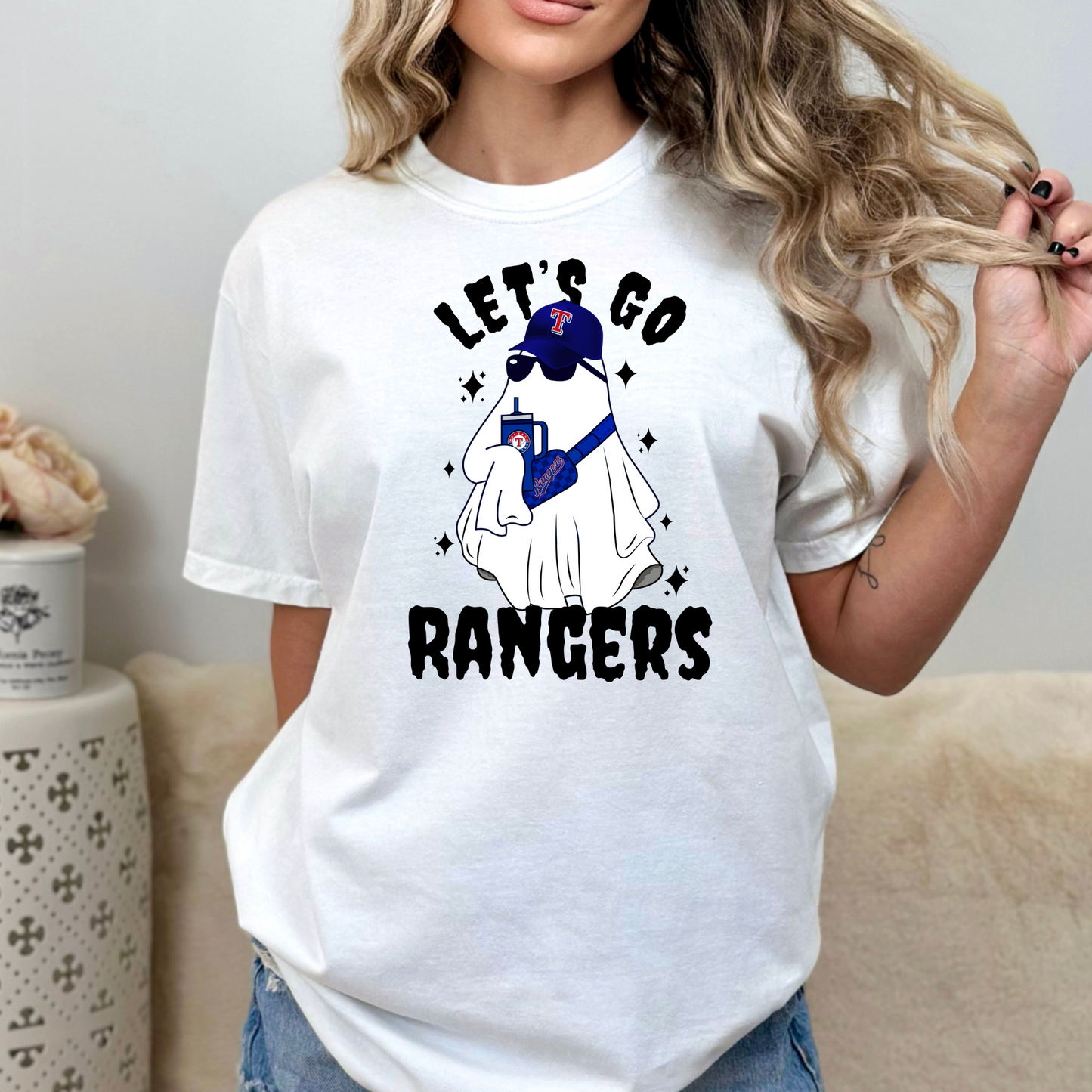 Lets Go Rangers Ghost Full Color DTF Transfer