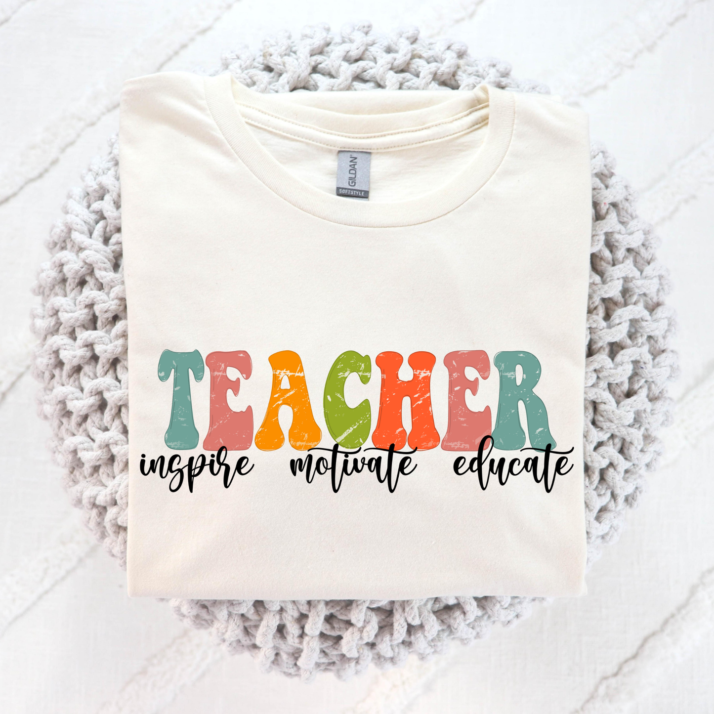 Teacher Inspire - Motivate - Educate Full Color DTF Transfer