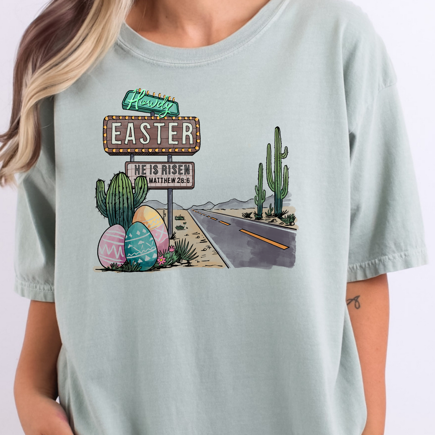 Howdy Easter Full Color DTF Transfer