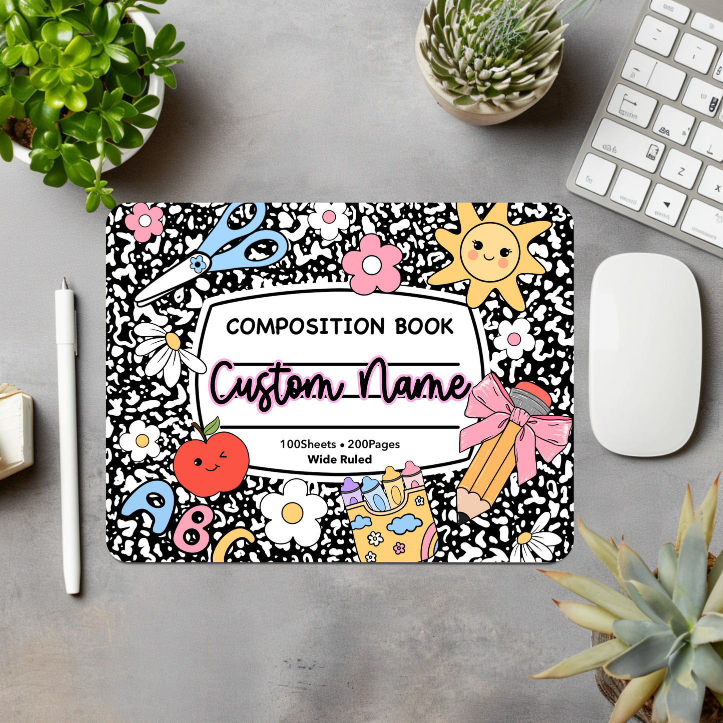 Composition Book Personalized Mouse Pad