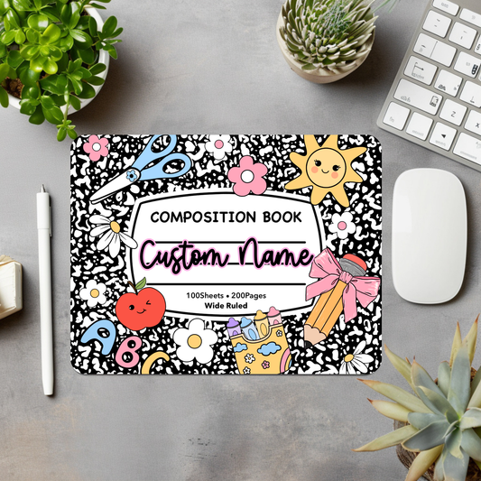 Composition Book Personalized Mouse Pad