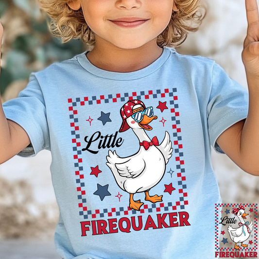 Little Fire Cracker Goose (Boy and Girl Options) Full Color DTF Transfer