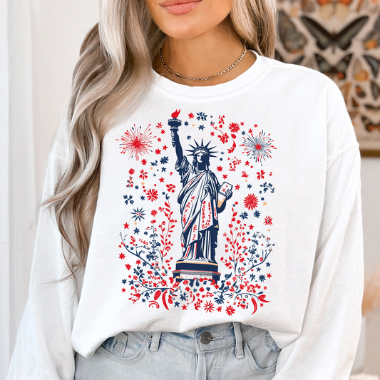 Lady Liberty Full Color DTF Transfer