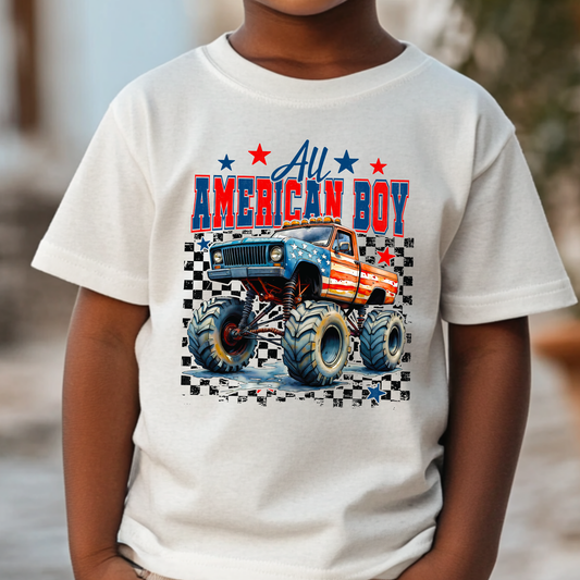 All American Boy (Monster Truck) Full Color DTF Transfer