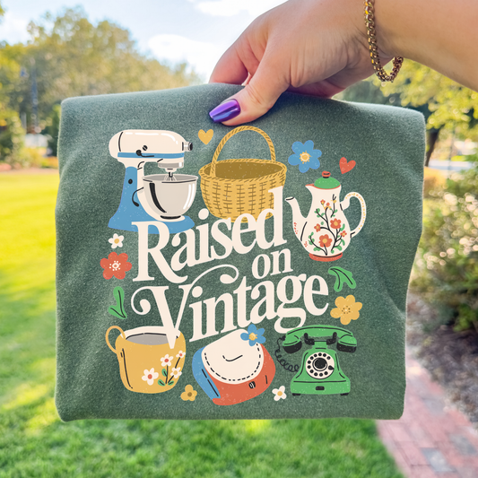 Raised On Vintage Full Color DTF Transfer