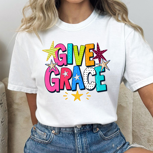 Give Grace Full Color DTF Transfer
