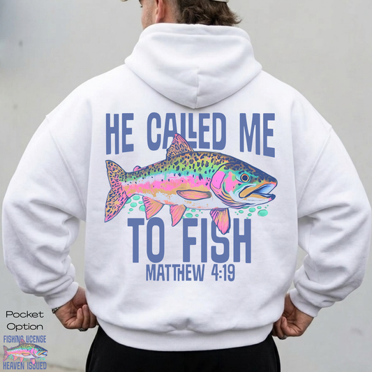 He Called Me To Fish Matthew 4:19 Full Color DTF Transfer