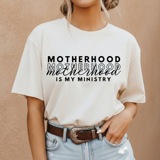 Motherhood Is My Ministry Full Color DTF Transfer