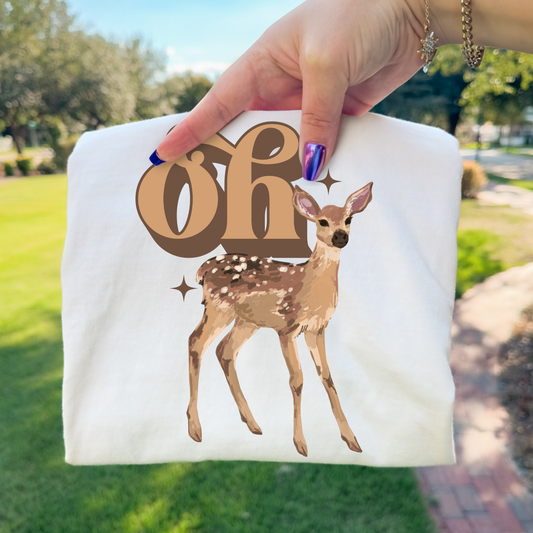 Oh Deer Full Color DTF Transfer