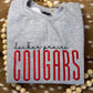 Mascot w/School Name On Top Embroidered Sweatshirt/T-Shirt