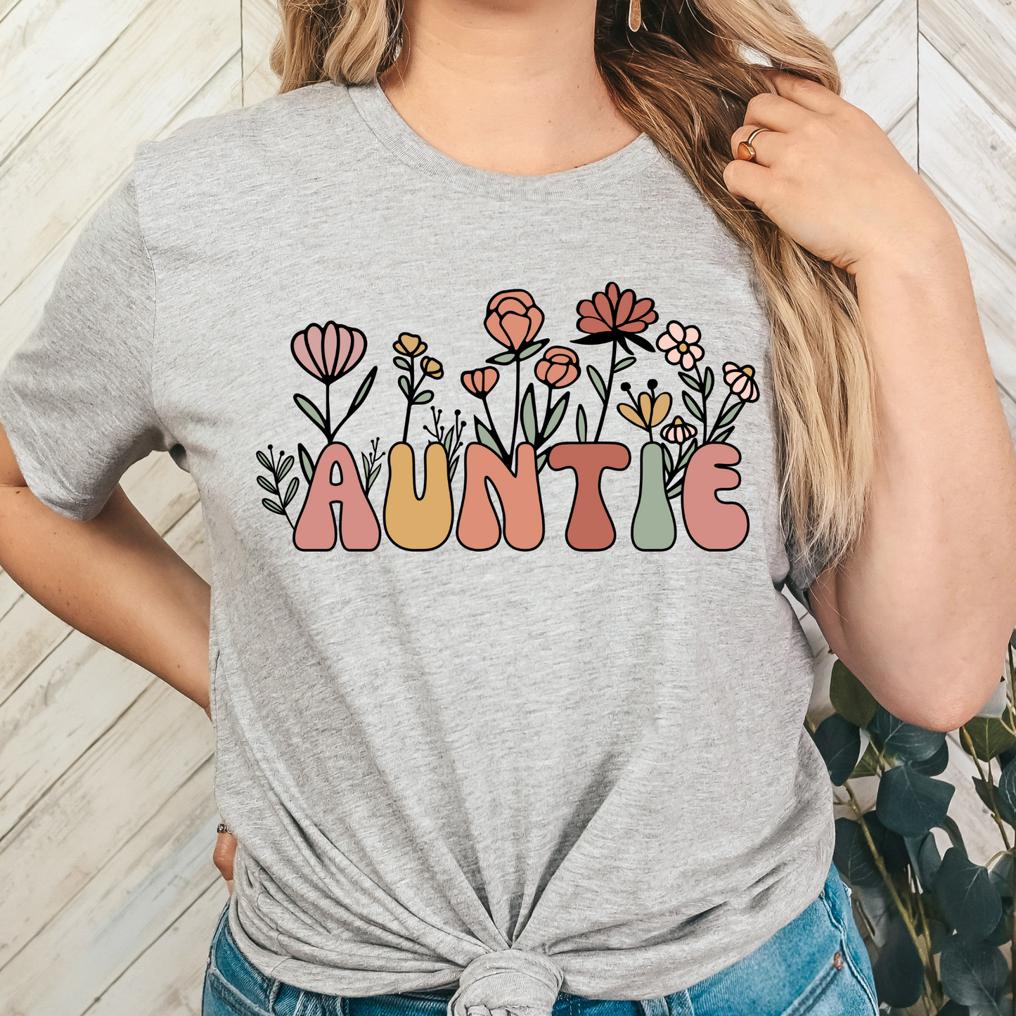 Auntie (Flowers) Full Color DTF Transfer