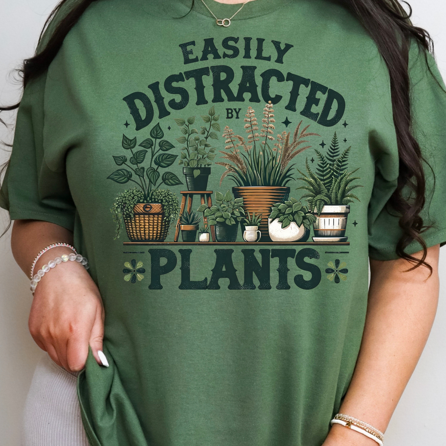 Easily Distracted By Plants Full Color DTF Transfer