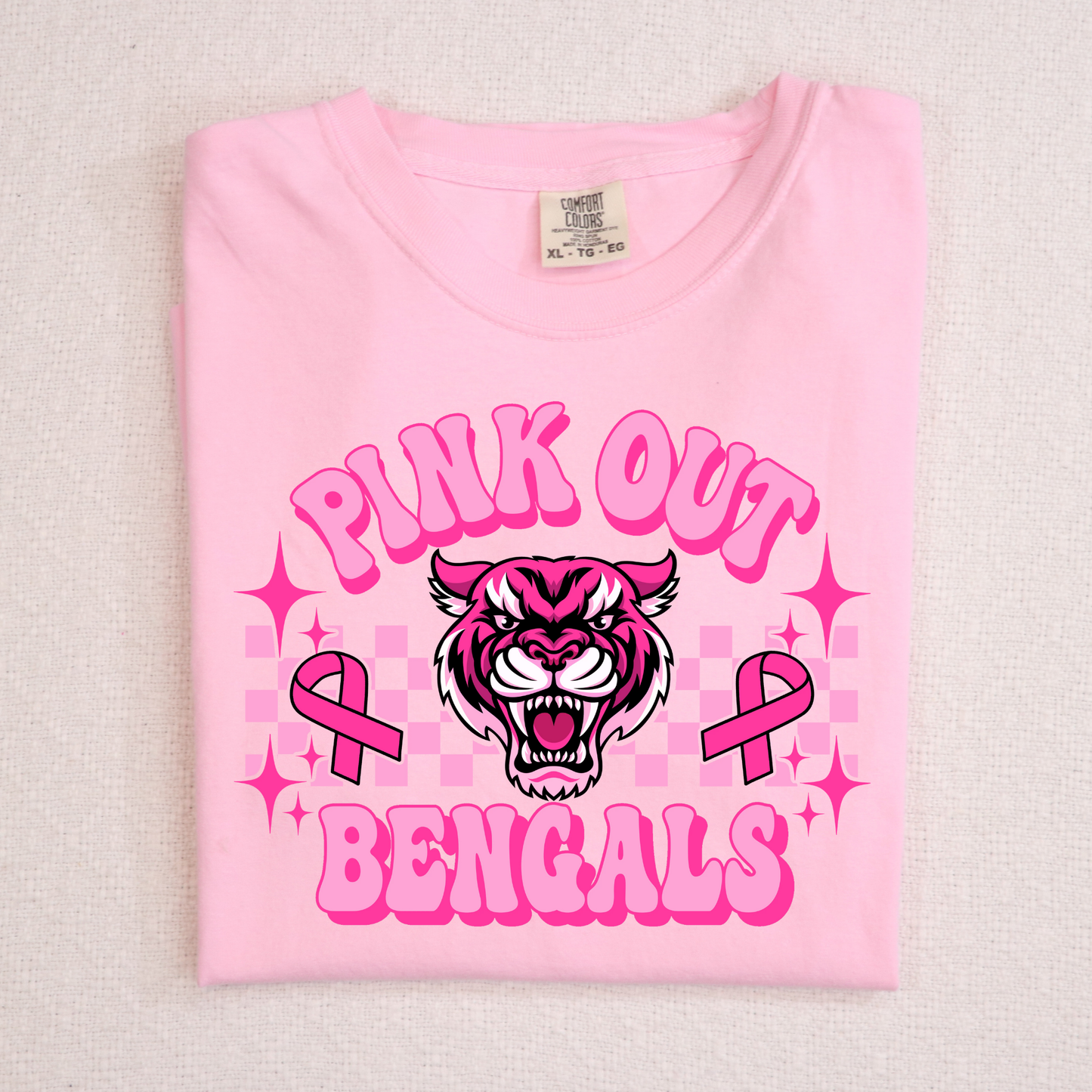 Pink Out Bengals (Breast Cancer Awareness) Full Color DTF Transfer