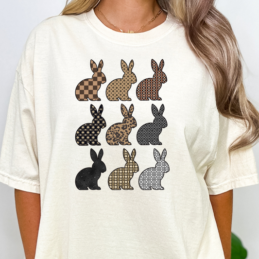 Designer Bunny Collage Full Color DTF Transfer