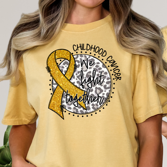 Childhood Cancer We Fight Together Full Color DTF Transfer