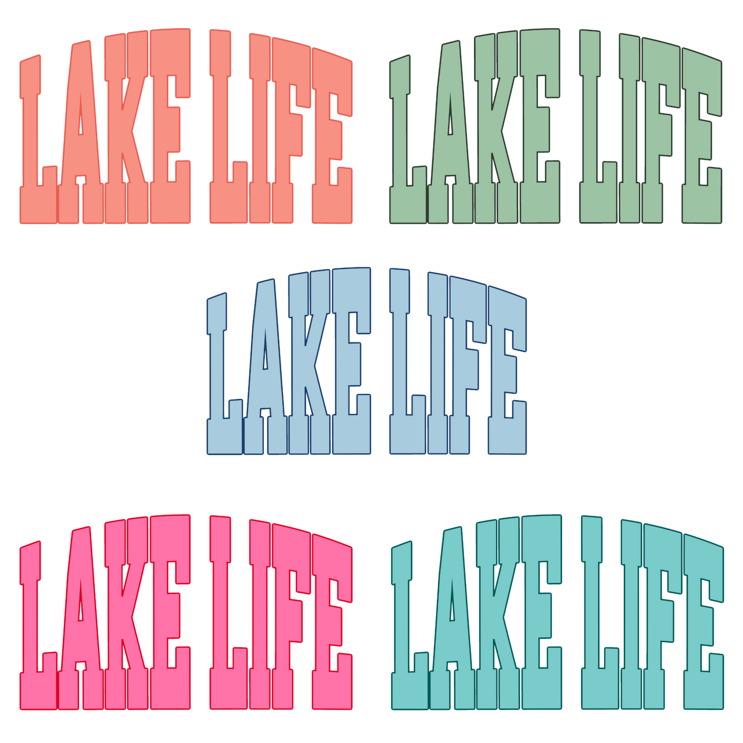 Lake Life (MULTI COLOR OPTIONS) Full Color DTF Transfer