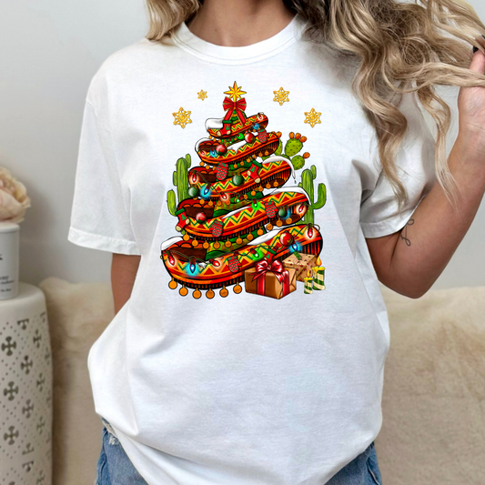 Sombrero Christmas Tree Full Color DTF Transfer