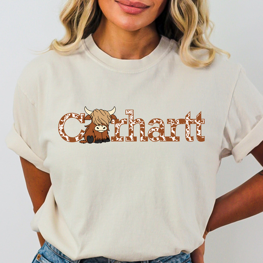 Carhartt Cow (Brown) Full Color DTF Transfer