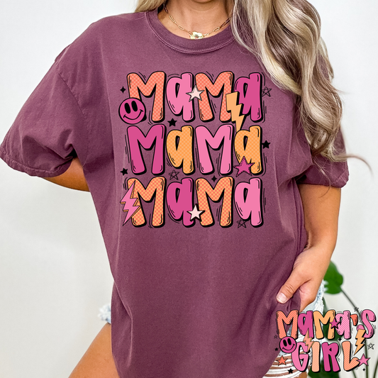 Mama - Mama's Girl (Orange/Pink) Full Color DTF Transfer