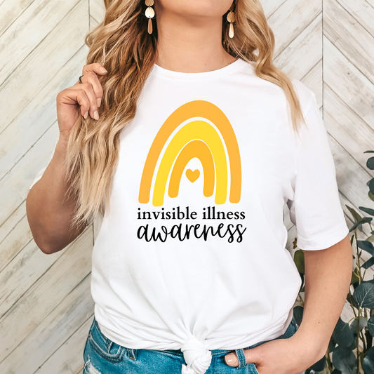 Invisible Illness Awareness (Yellow Rainbow) Full Color DTF Transfer