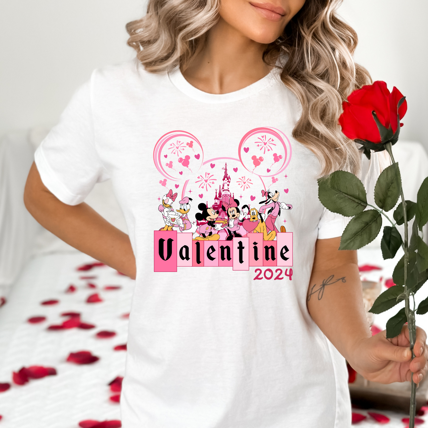 Valentine 2024 Mouse and Friends (Pink) Full Color DTF Transfer