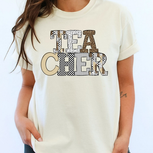 Teacher Stacked Full Color DTF Transfer