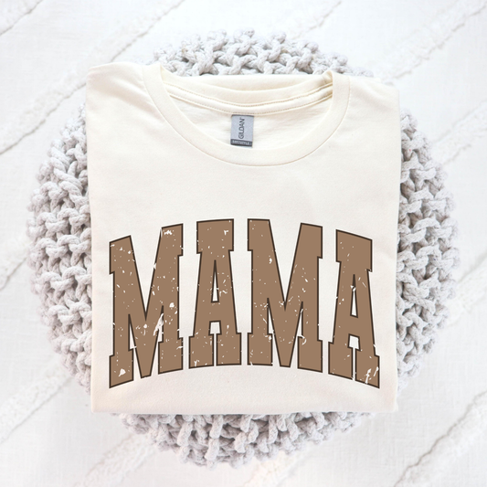 Mama (Tan/Distressed) Full Color DTF Transfer