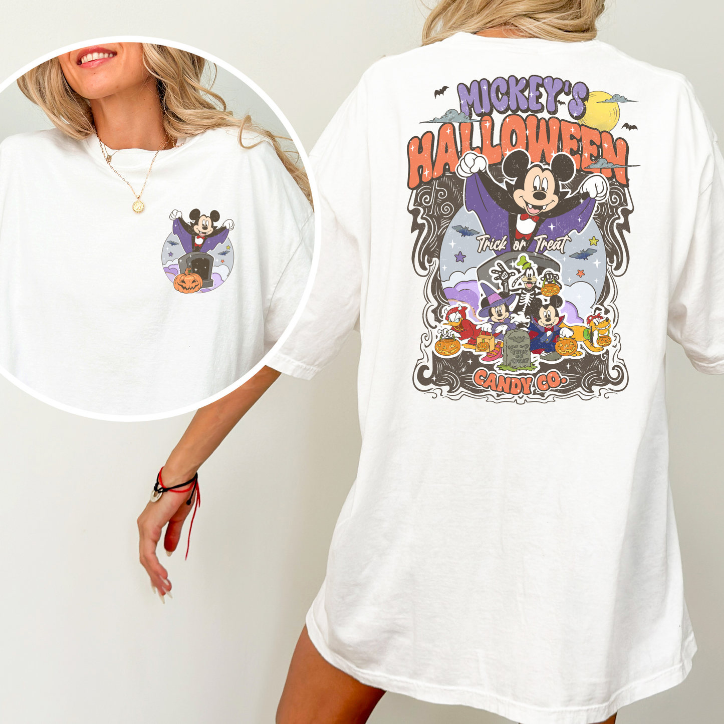 Mickey's Halloween Candy Co. Full Color DTF Transfer