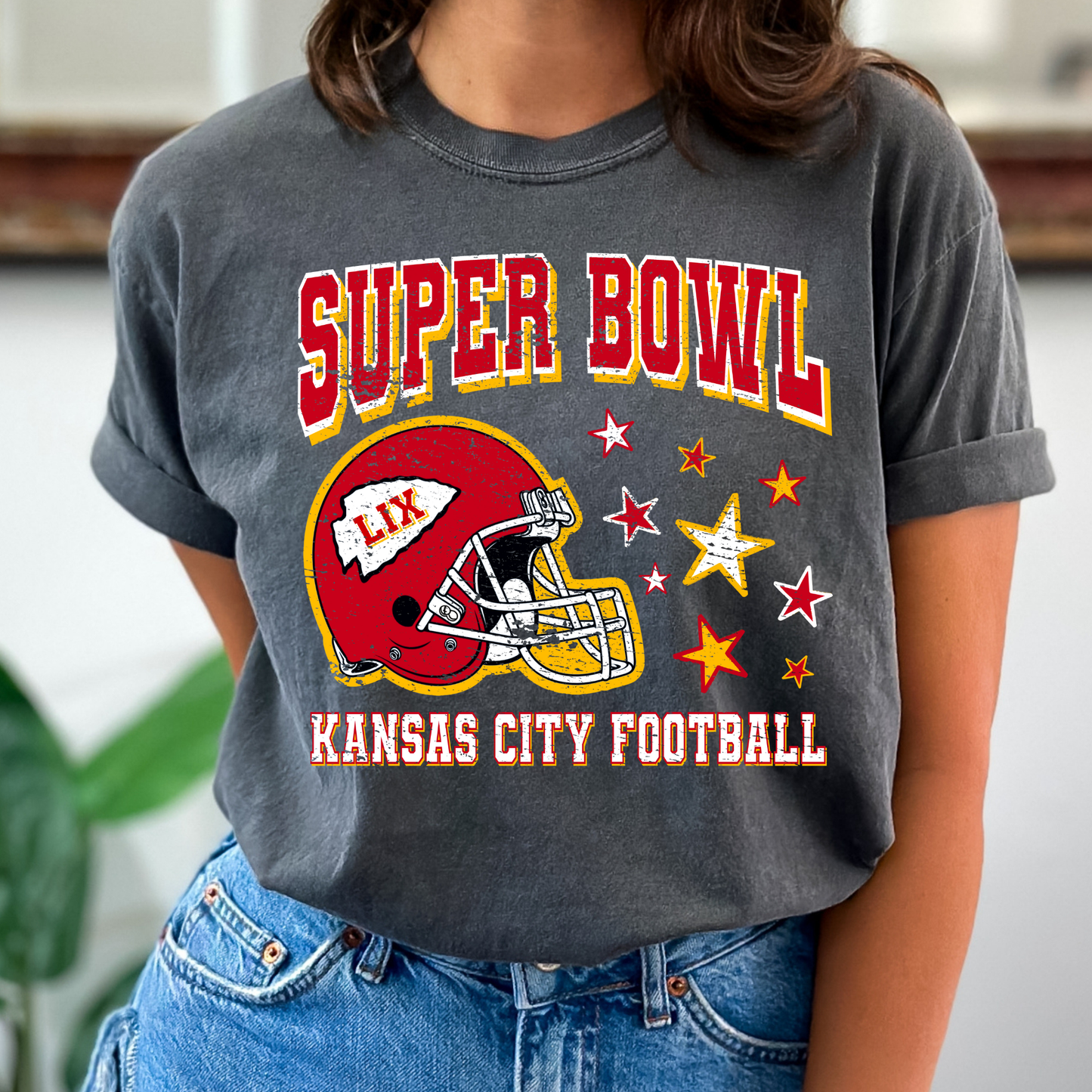 Superbowl Kansas City Football LIX Full Color DTF Transfer