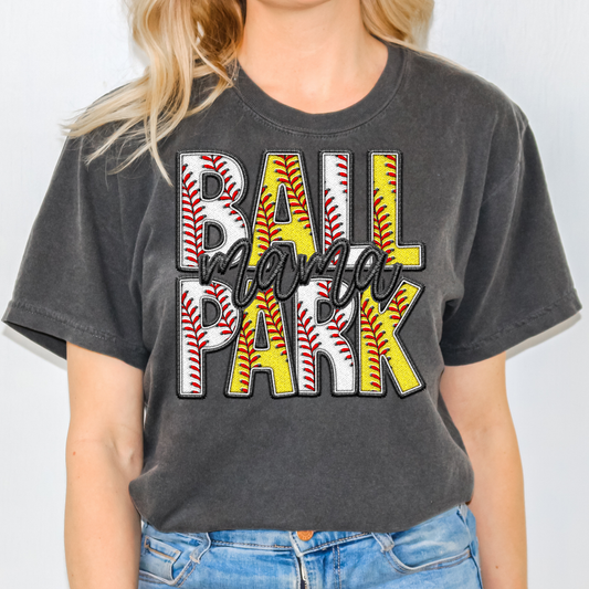 Ball Park Mama (Baseball/Softball) Full Color DTF Transfer