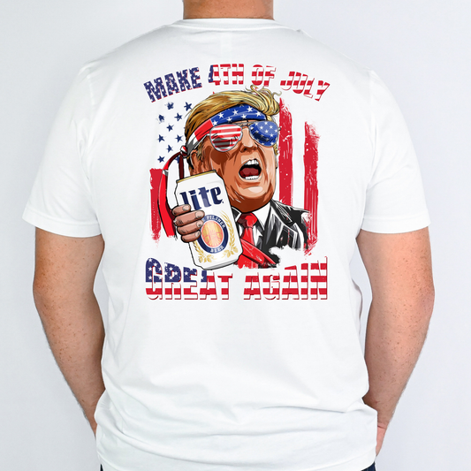 Make 4th of July Coor/Miller Options (Trump) Great Again Full Color DTF Transfer