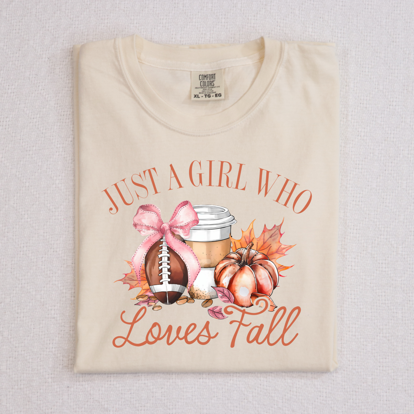 Just A Girl Who Loves Fall Full Color DTF Transfer