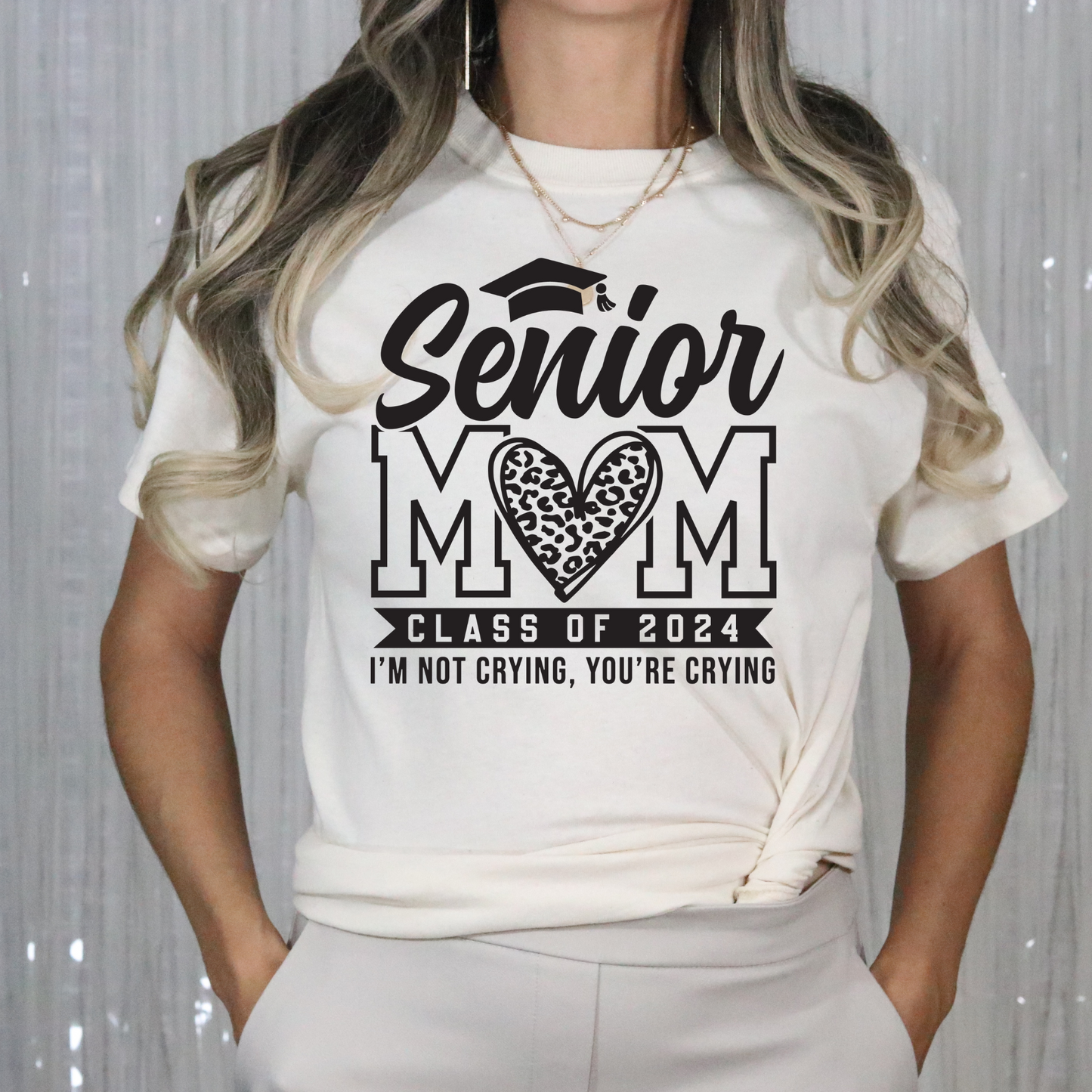 Senior Mom 2024 Im Not Crying You're Crying Full Color DTF Transfer