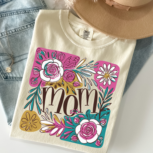 Floral Mom Box Full Color DTF Transfer
