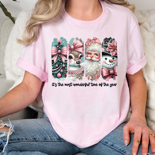 It’s the Most Wonderful Time Of The Year (Pink Theme - 4 Pic) Full Color DTF Transfer