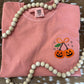 Pumpkin Cherries Embroidered Sweatshirt/T-Shirt