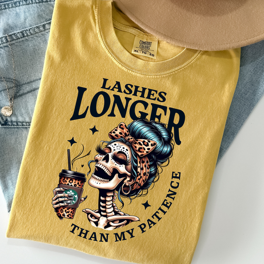 Lashes Longer Than My Patience Full Color DTF Transfer