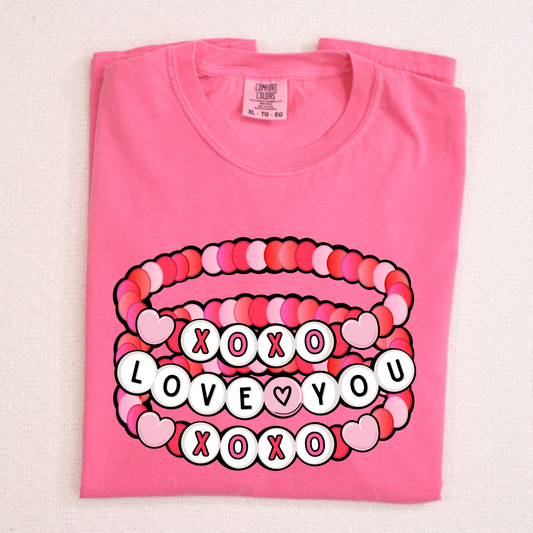 XOXO Love You Friendship Bracelets Full Color DTF Transfer