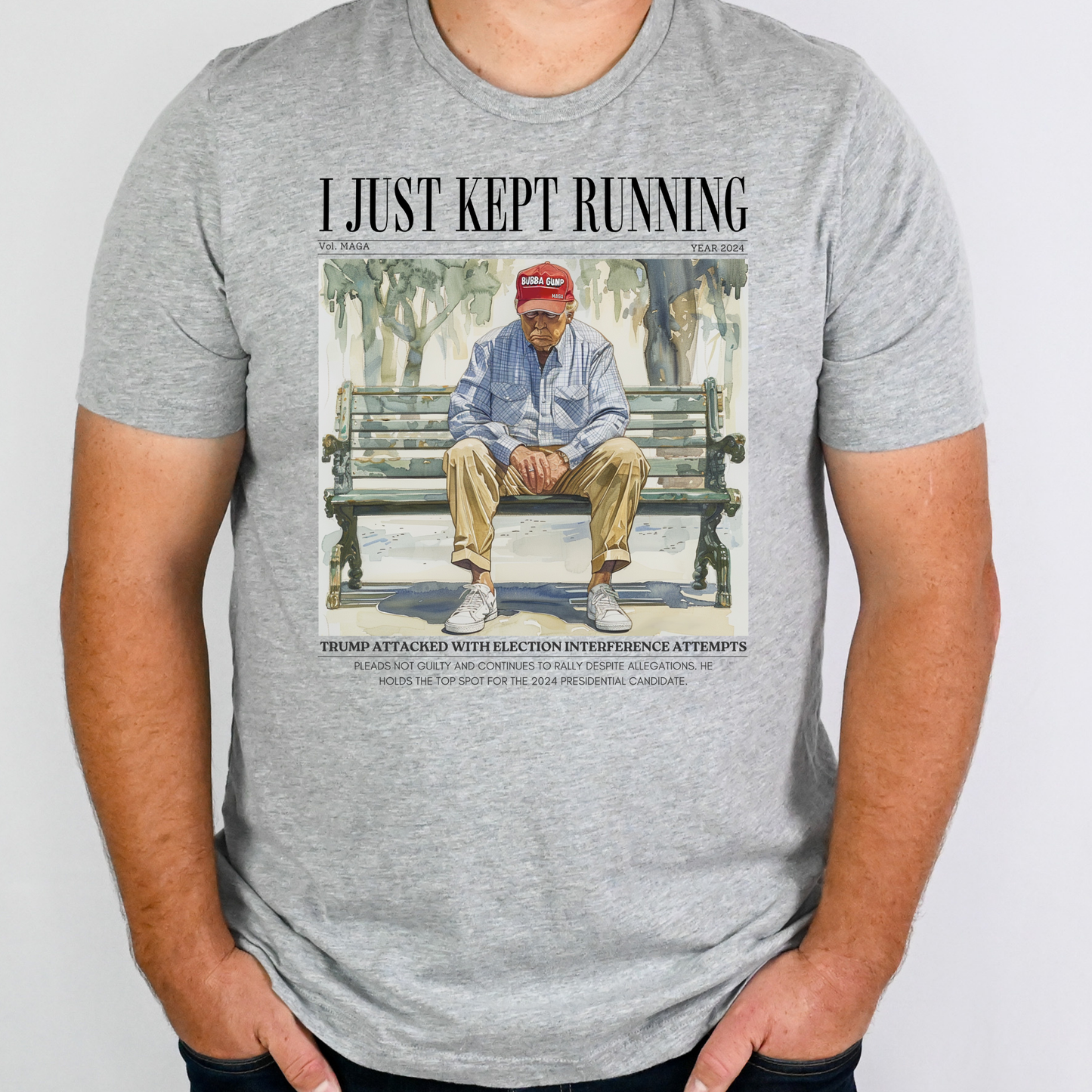 I Just Kept Running (Trump) Newspaper  Full Color DTF Transfer